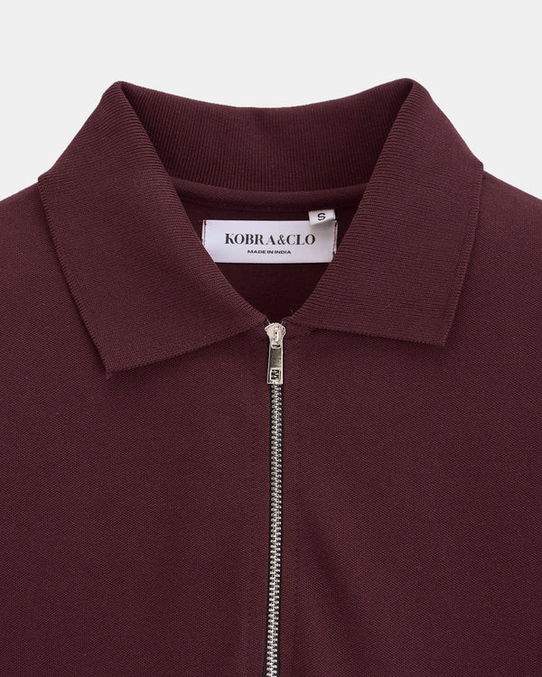 Wine Zip Polo