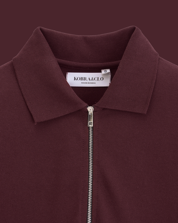 Wine Zip Polo