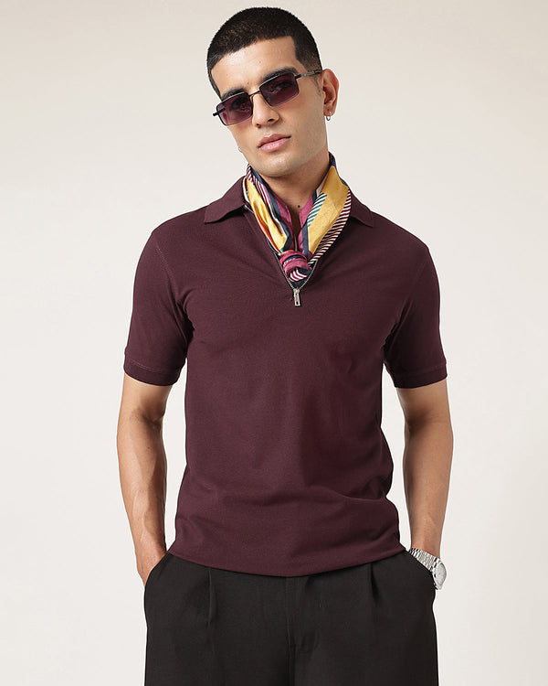 Wine Zip Polo